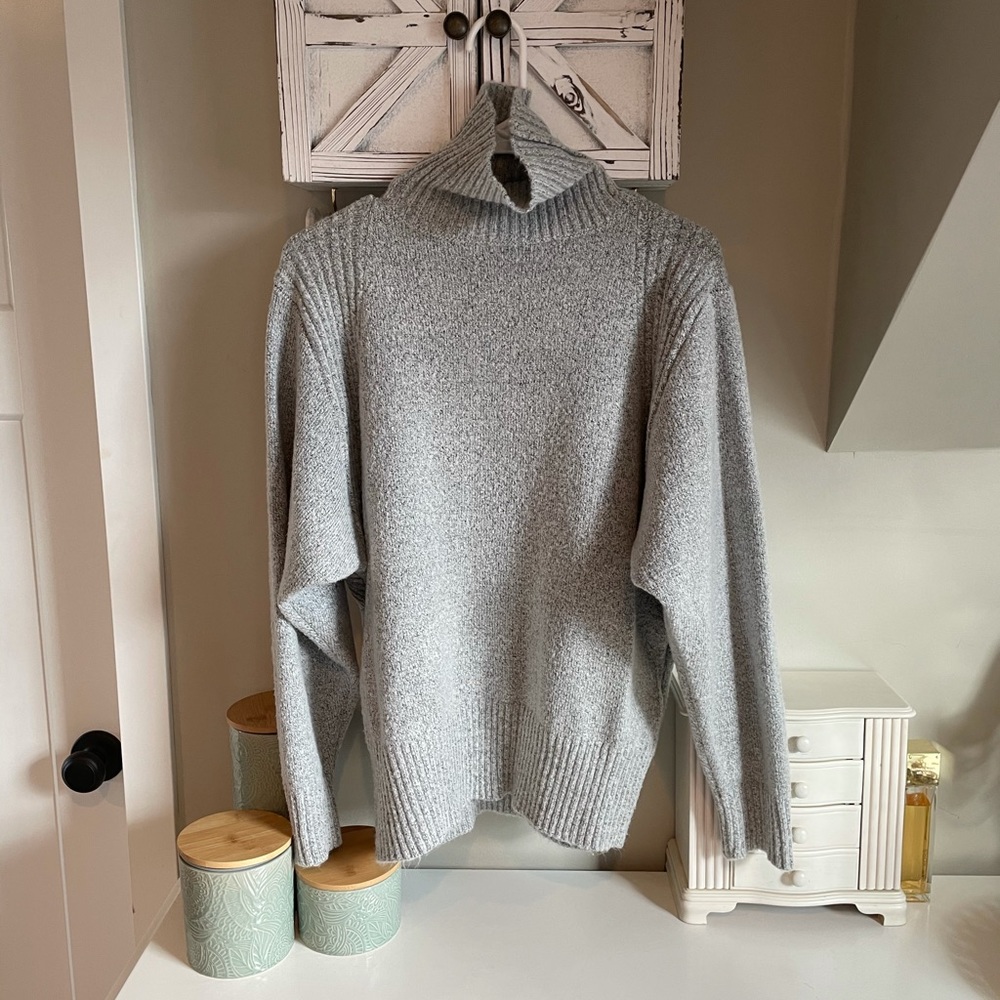 Heather Grey Turtle Neck Sweater